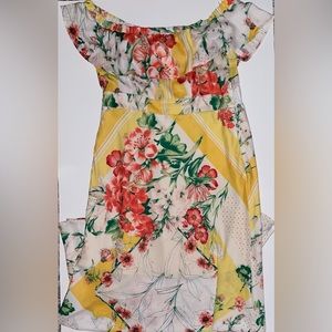 Multi color maxi dress, folded for the picture